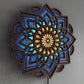 Handmade wooden mandala wall lamp