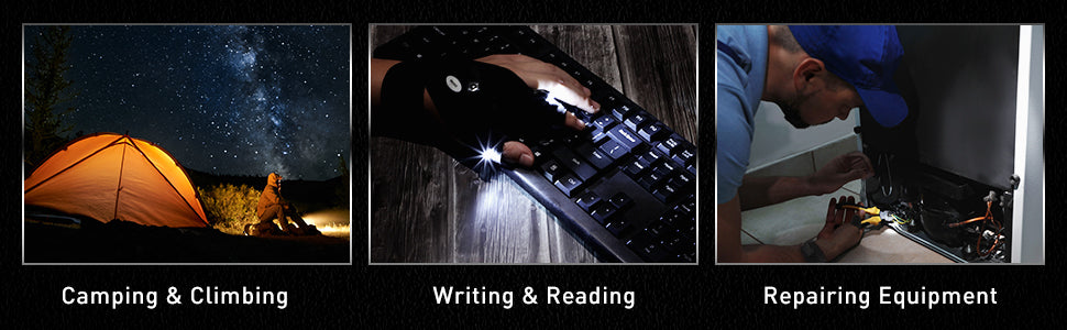 LED Gloves with Waterproof Lights