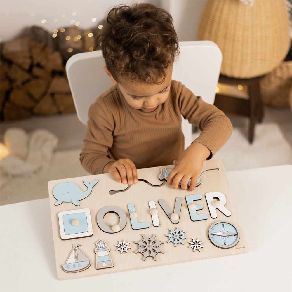 Personalized Wooden Animal Custom Name Puzzle