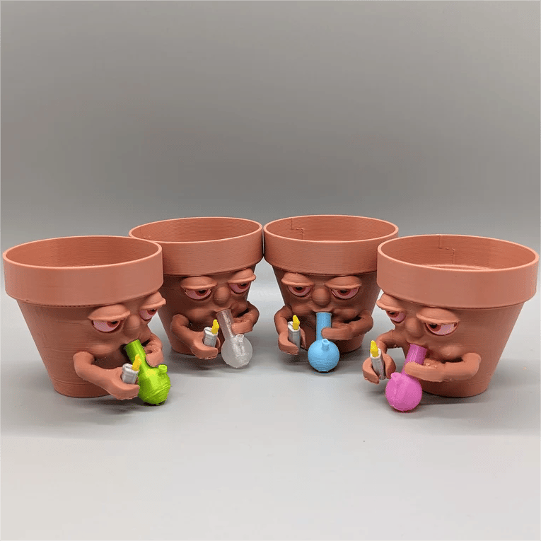 Last Day Promotion - 50%OFF) Pot Smoking Pot planter for succulents or houseplants ripping a bong