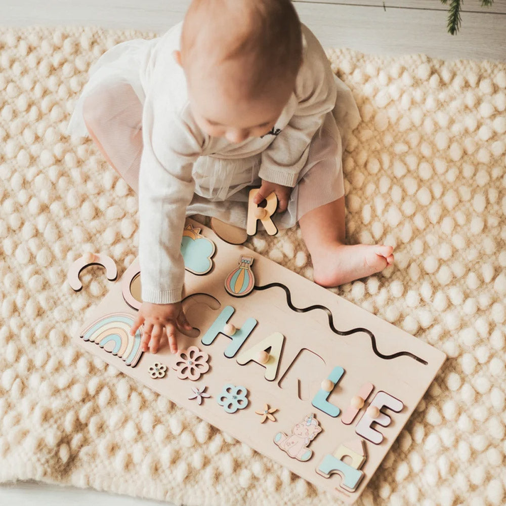 Personalized Wooden Animal Custom Name Puzzle