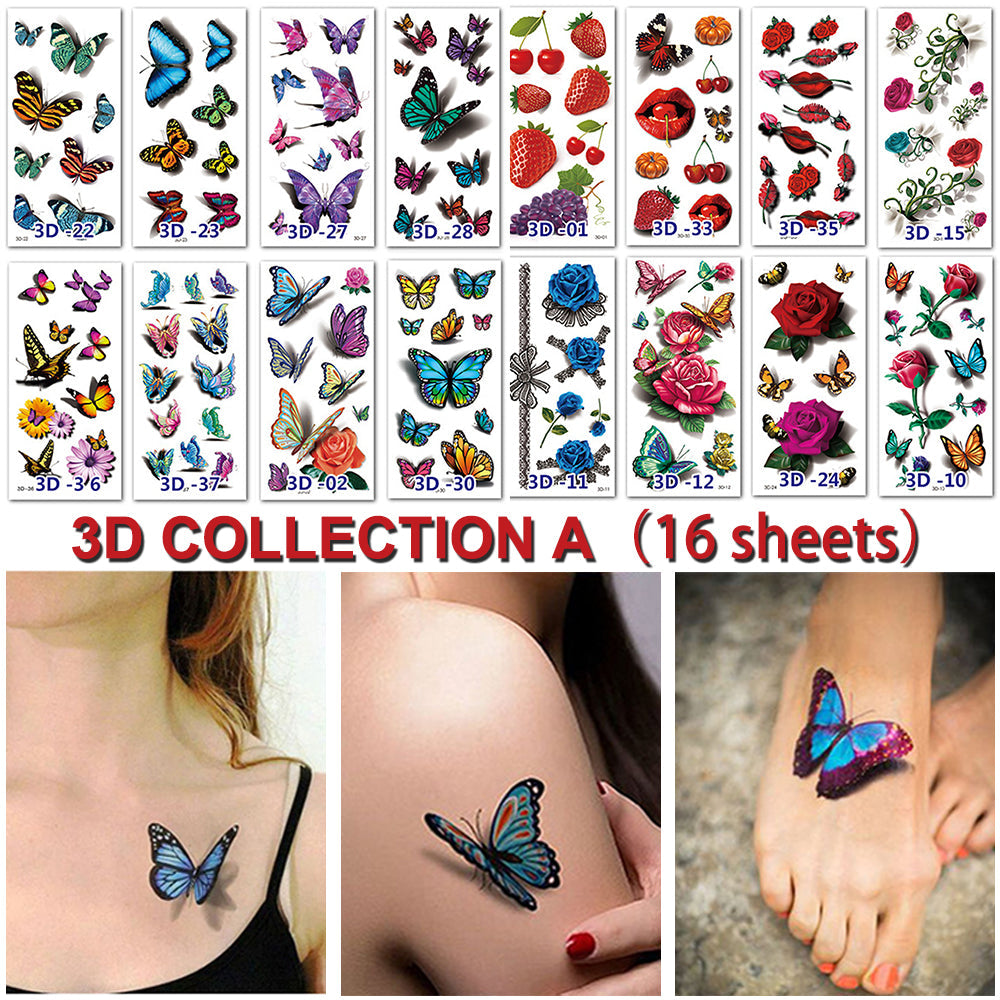 Waterproof Temporary 3D Tattoo Stickers