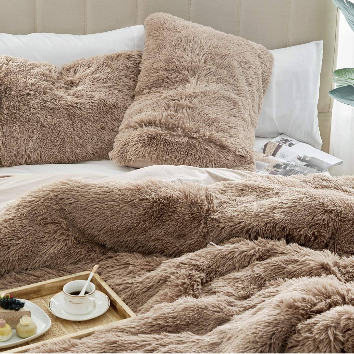 Fluffy Faux Fur Duvet Cover Set