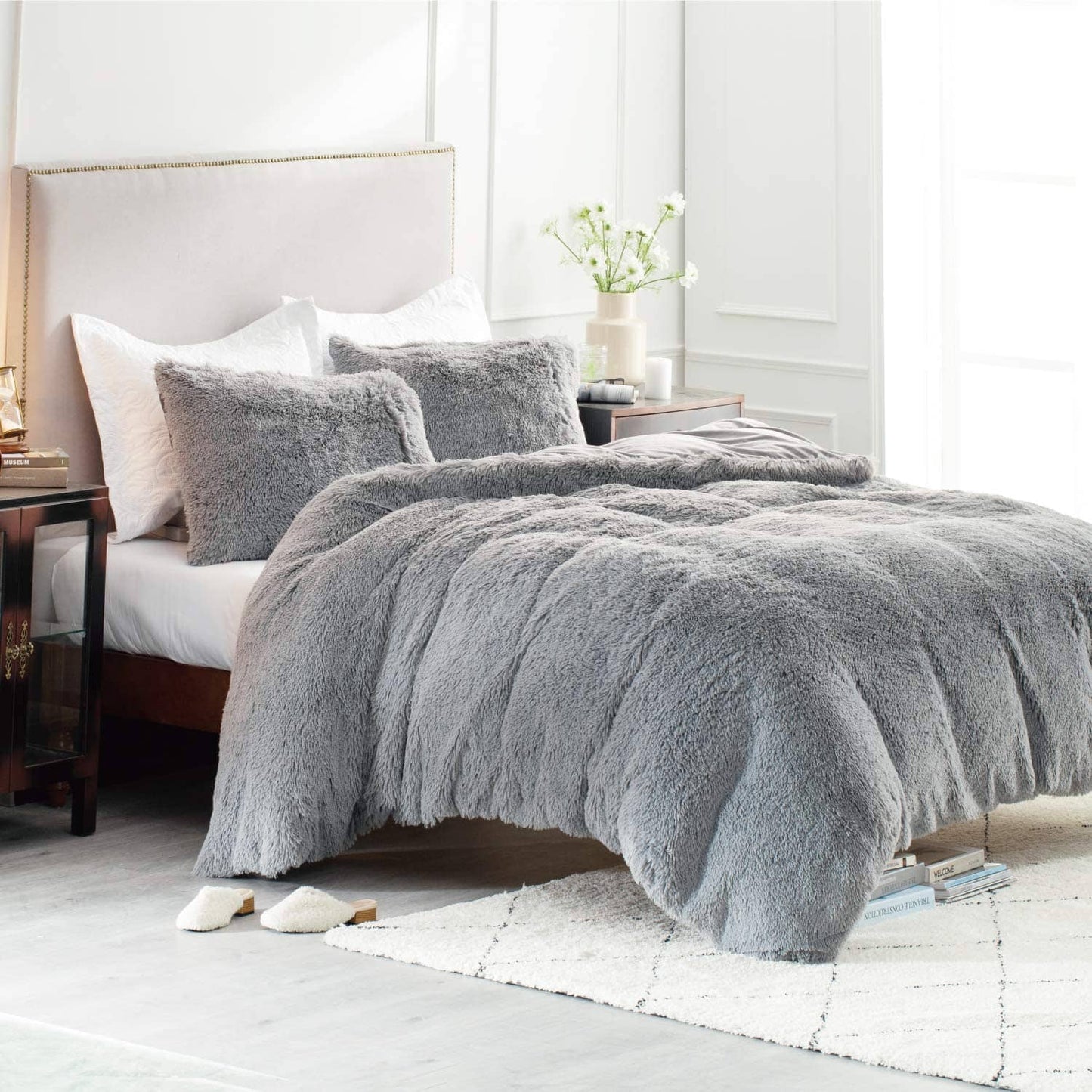 Fluffy Faux Fur Duvet Cover Set