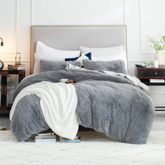 Fluffy Faux Fur Duvet Cover Set