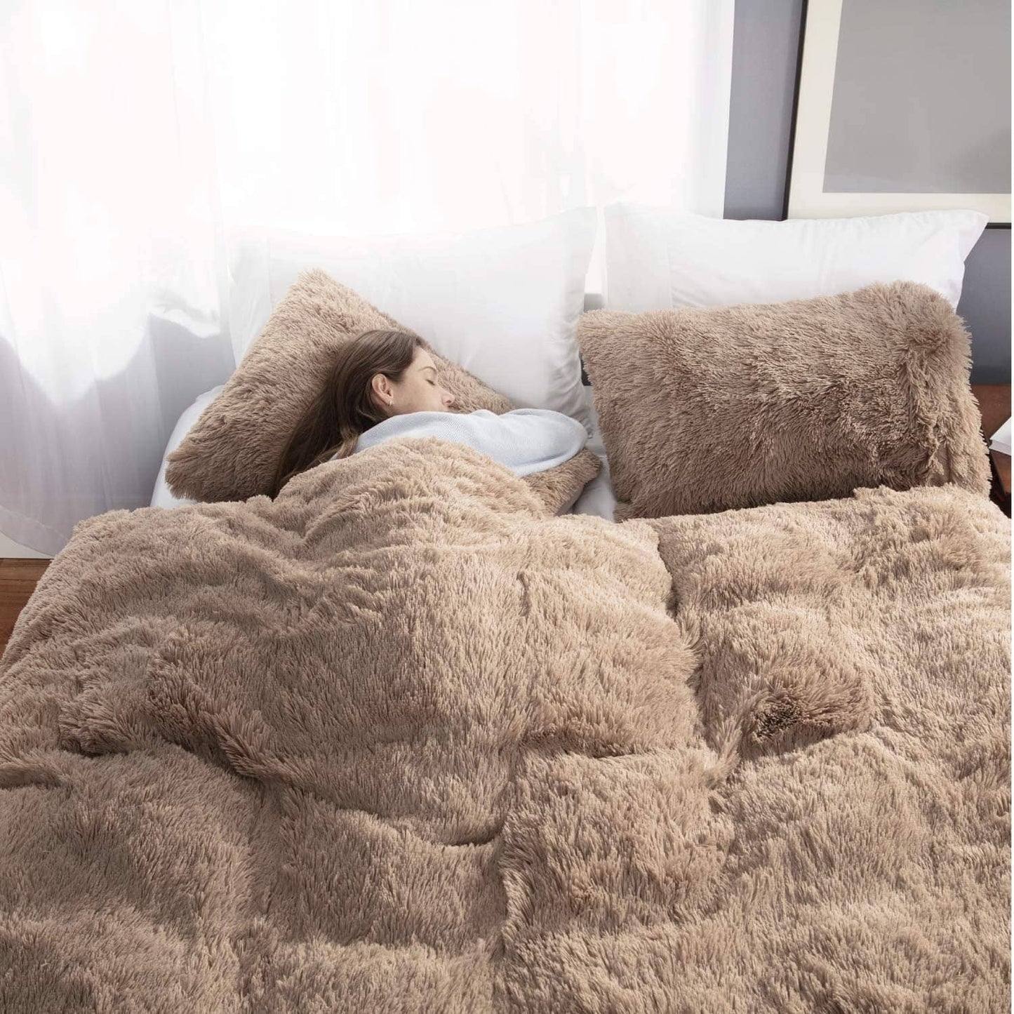 Fluffy Faux Fur Duvet Cover Set