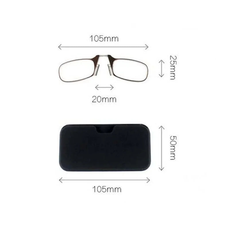 Folding Legless Nose Clip Reading Glasses