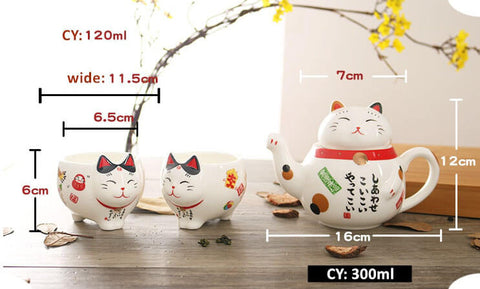 Lucky Cat Tea Set