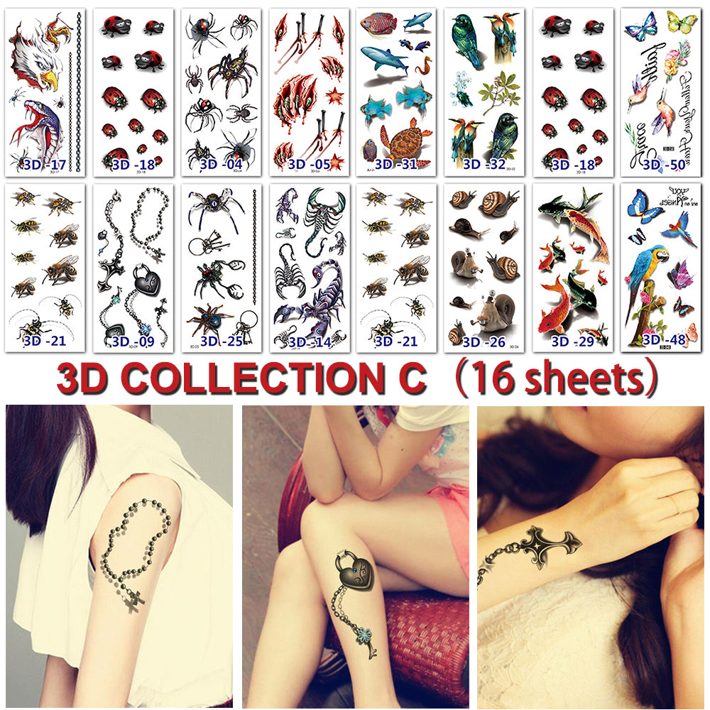 Waterproof Temporary 3D Tattoo Stickers