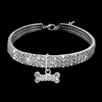 Bling Rhinestone Dog Collar Crystal Puppy