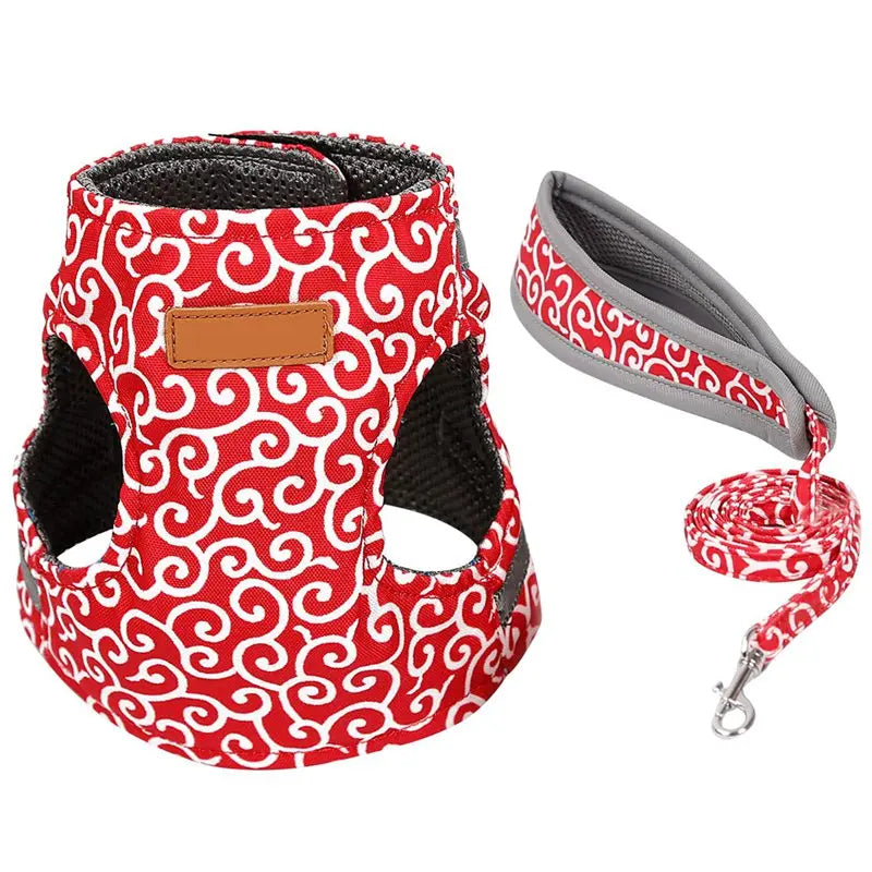 Japanese Style Cat Vest Harness Leash Set