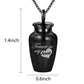 Fanery sue Personalized Cremation Urn Necklace for Human/Pet Ashes Customizable Engraved Keepsake Memorial Jewelry