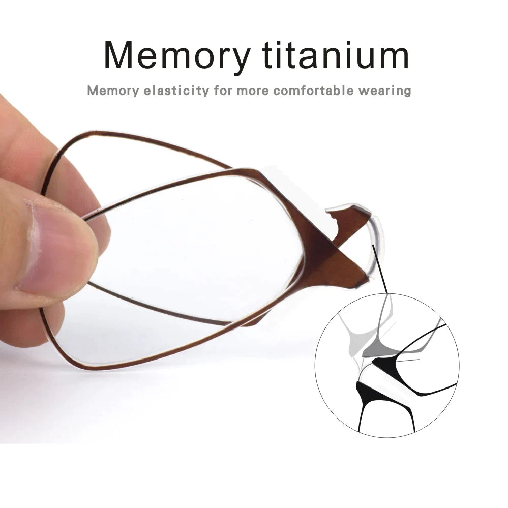 Folding Legless Nose Clip Reading Glasses