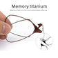 Folding Legless Nose Clip Reading Glasses