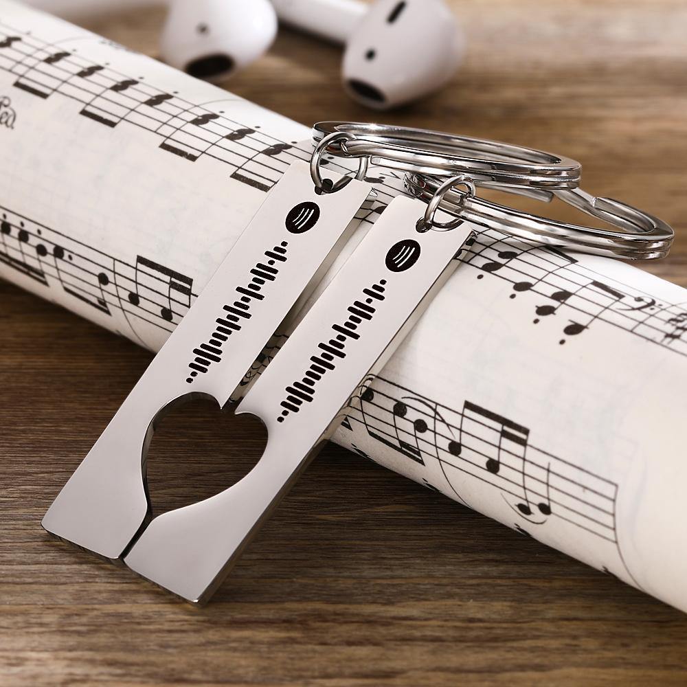 Custom Spotify Code Scannable Music Keychain 2pcs a Set-Hot Sale