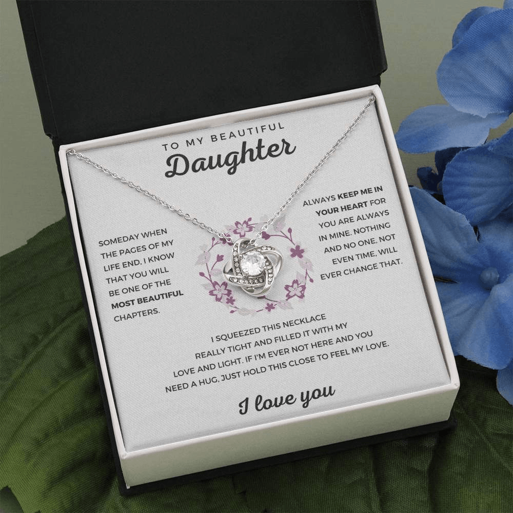 Daughter | I Love You | 925 Silver Love Knot Necklace