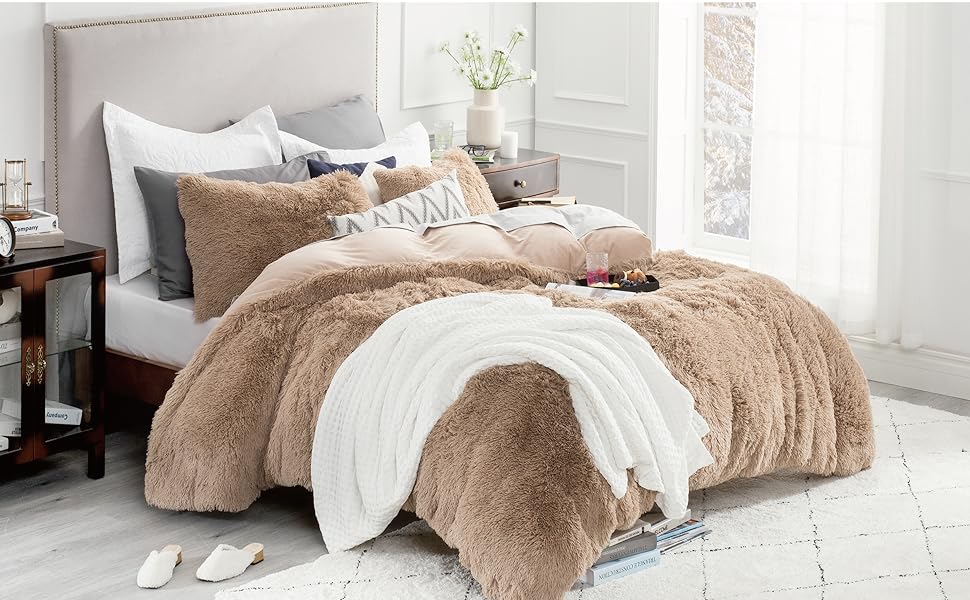 Fluffy Faux Fur Duvet Cover Set