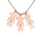 Mother's necklace with engravable children's charms