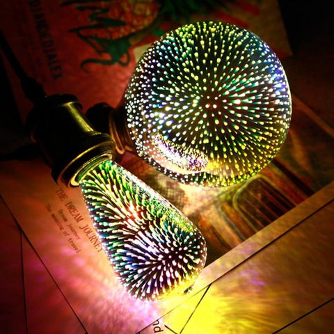 3DColorful LED fireworks Light Bulb