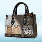 Dog Kisses Fix Everything - Dog Personalized Custom Leather Handbag - Gift For Pet Owners, Pet Lovers