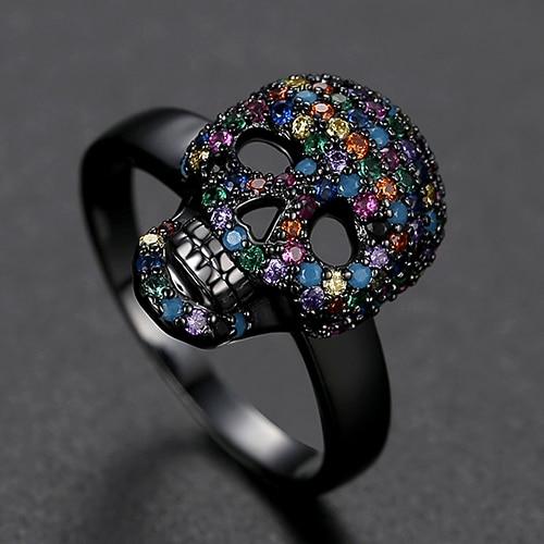 Taddeo Crystal Skull Ring